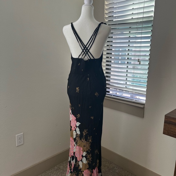 Free People Black Floral Maxi Dress - Picture 4 of 5
